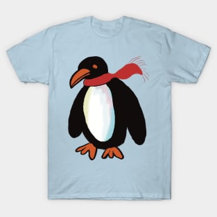 Penguin in a red scarf T-Shirt